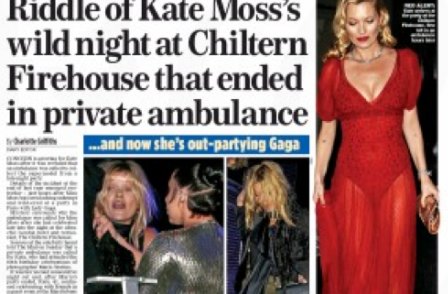 Mail on Sunday, Grazia and Sun apologise to Kate Moss over claim she left party in ambulance